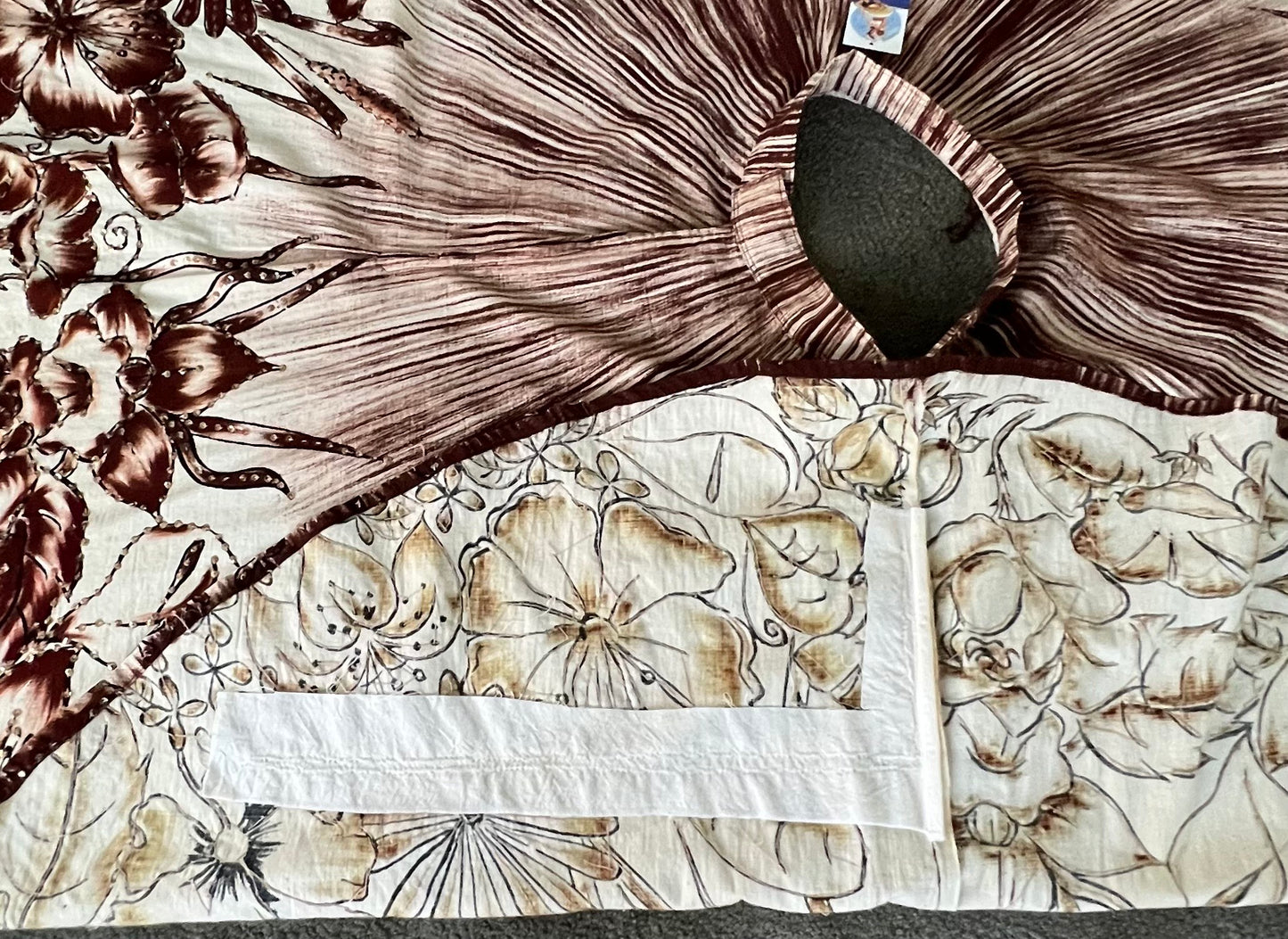 1940 1950 Vintage Floral with Sequins Mexican Design Circle Skirt