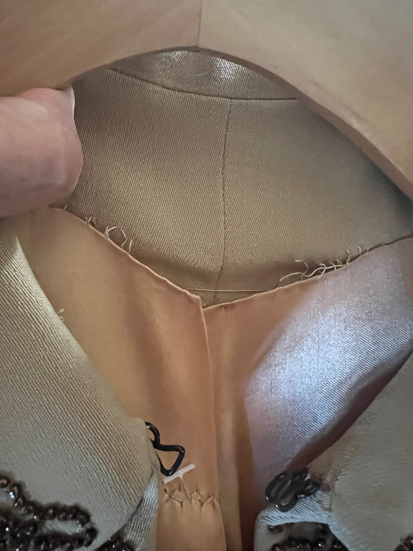 1940's Vintage Wool Gab Beaded Evening Swing Coat Beautiful & Perfect