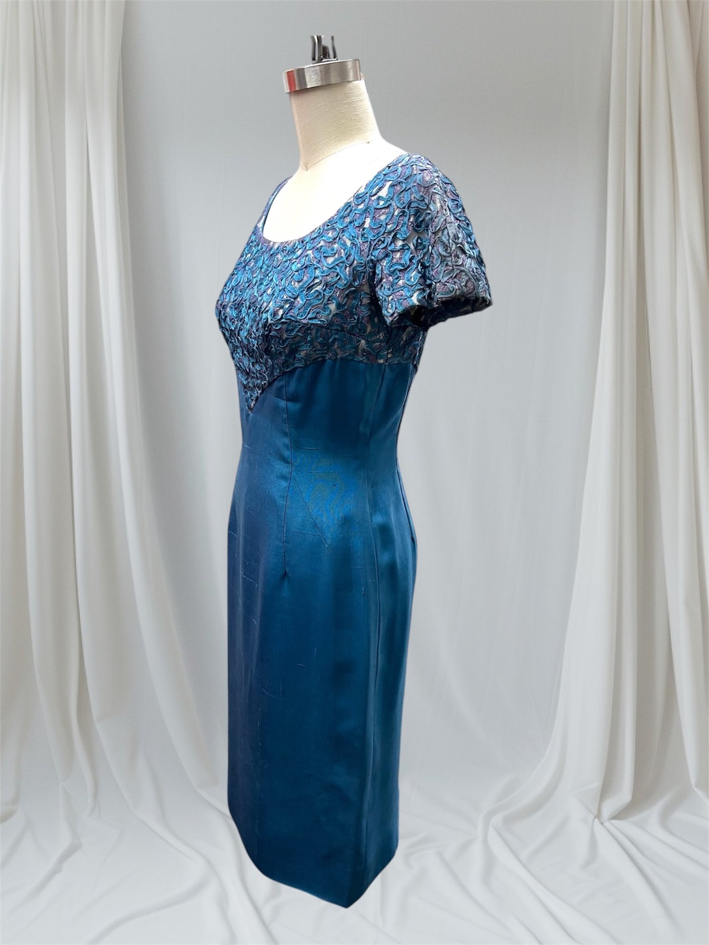 JUST ARRIVED! 1950's Vintage Edith Royce Silk Cocktail Wiggle Dress Perfect