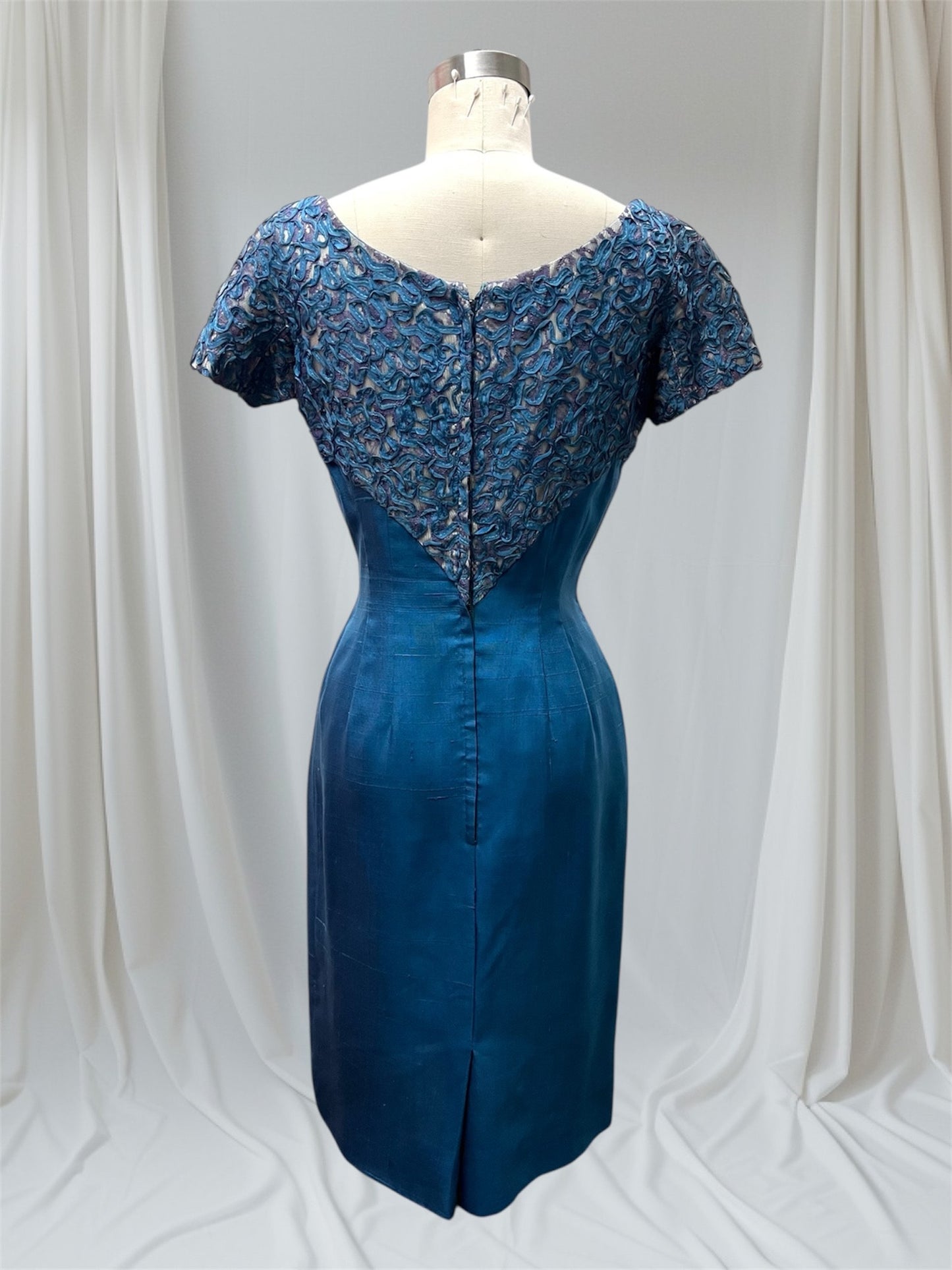 JUST ARRIVED! 1950's Vintage Edith Royce Silk Cocktail Wiggle Dress Perfect