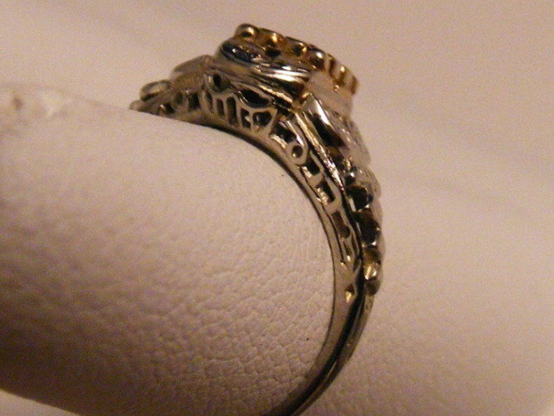 SOLD! Antique Estate 1920 Deco VTG 18K White Gold .33CT Diamond Ring