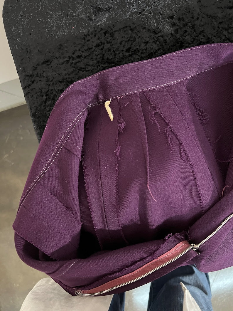 SOLD! 1940 Beautiful Very Lilli Ann Style Gabardine Deep Eggplant Color Suit Dead Stock Gorgeous