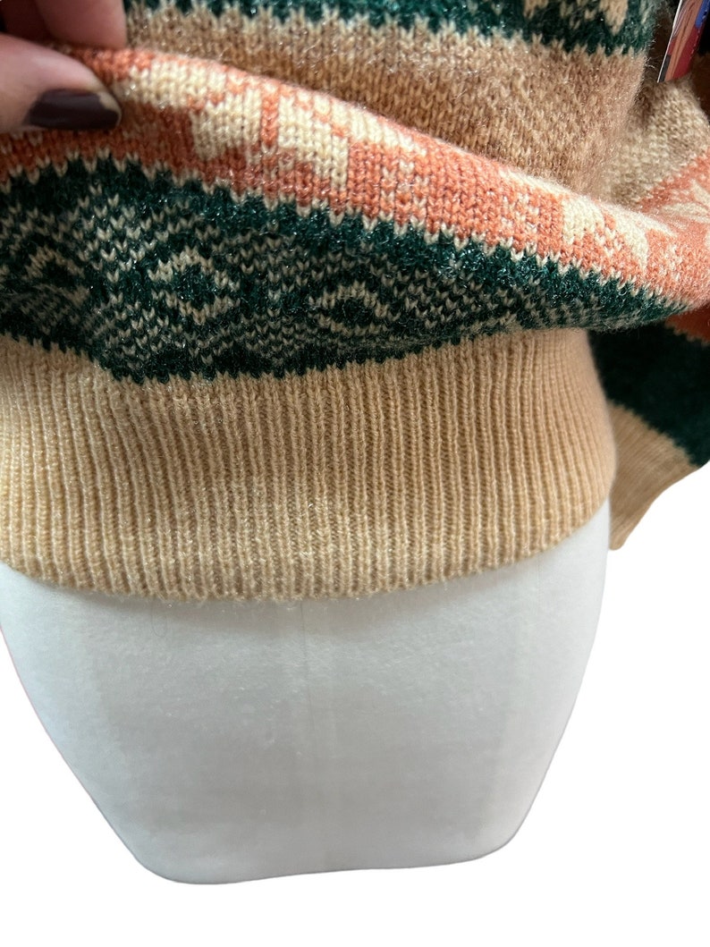 1970 Vintage Short Waist Pullover Sweater with Shawl Collar