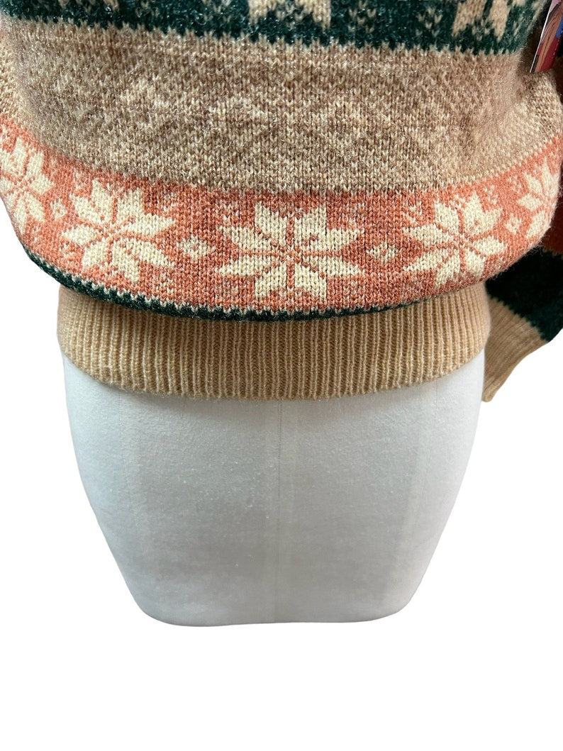 1970 Vintage Short Waist Pullover Sweater with Shawl Collar