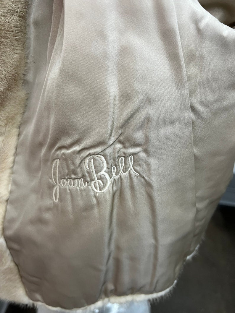 1950 Vintage Creamy Mink Evening Jacket Perfect