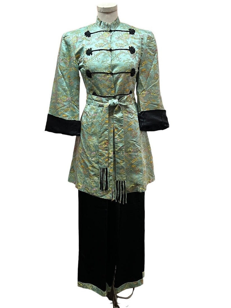 SOLD! 1930's 1940's Two Piece Chinese Lounge Silk Set Fantastic A Real Rare Find