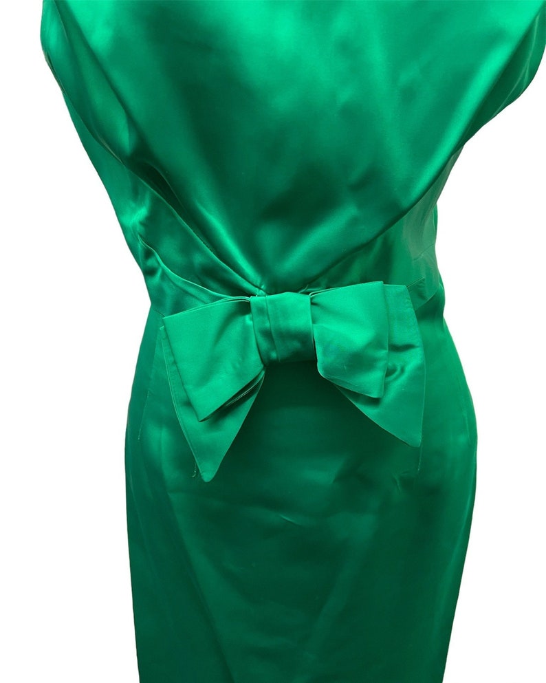 1950's Vintage Lilli Diamond Evening Cocktail 2 Piece Set Gorgeous Emerald Green