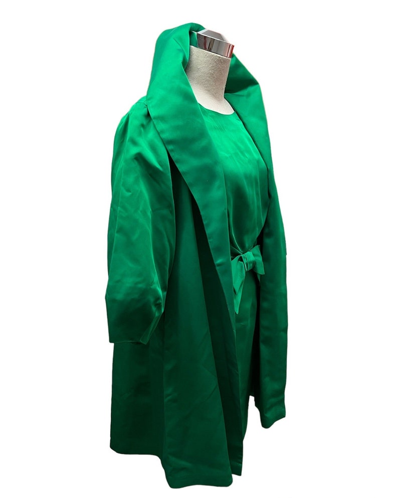 1950's Vintage Lilli Diamond Evening Cocktail 2 Piece Set Gorgeous Emerald Green