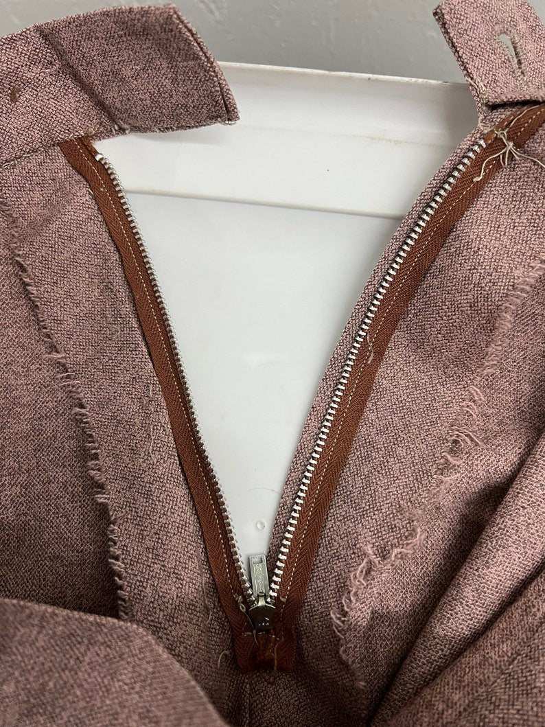 SOLD! 1940 1950 Beautiful Vintage Lilli Ann Style Dusty Rose Wool Suit Dead Stock Gorgeous