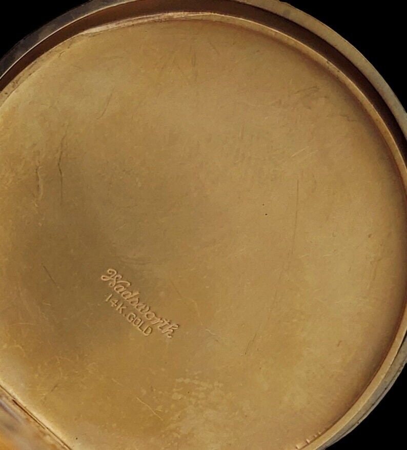 SOLD! Hamilton 1940's 14k Yellow Gold Pocket Watch Grade 917 17J 3 Adj Positions Masonic Past Master