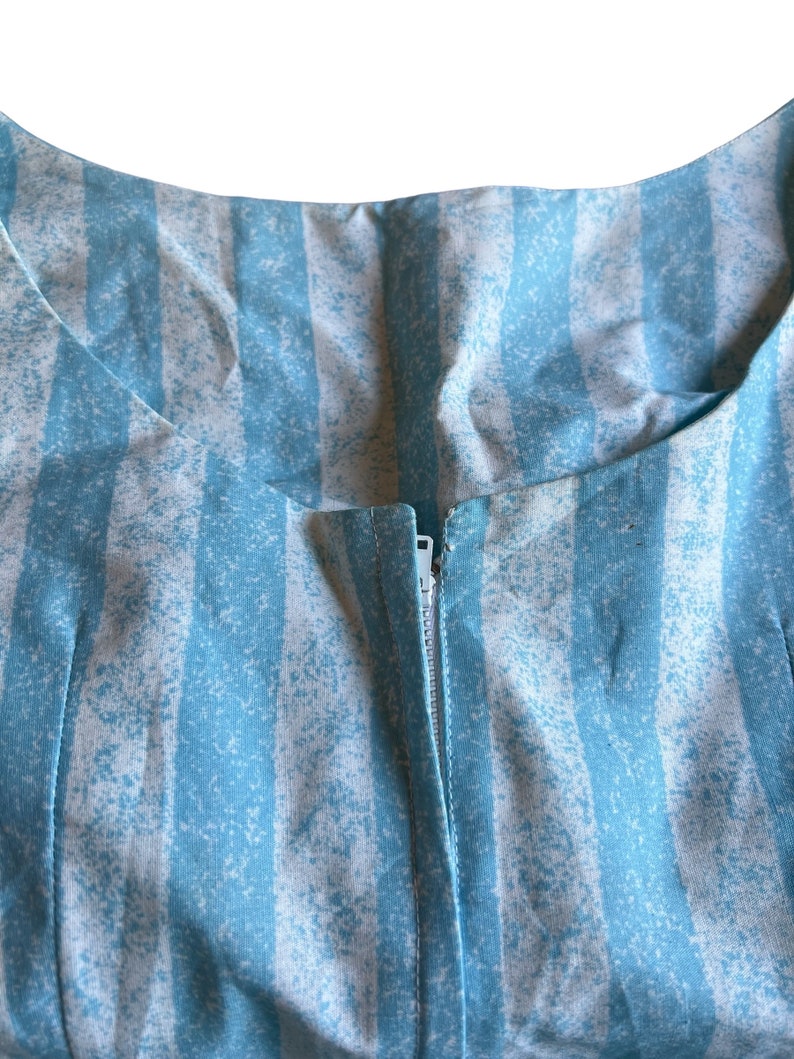 SOLD! 1950's Vintage Cover Girl of Miami Summer Dress with Large Blue Roses Fabulous