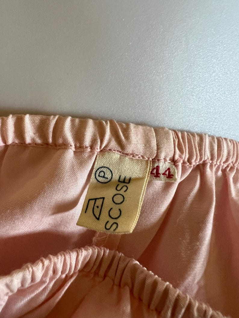 SOLD! 1940's 1950's Rare Vintage Soft Pink Embroidered Silky Lounging PJ's
