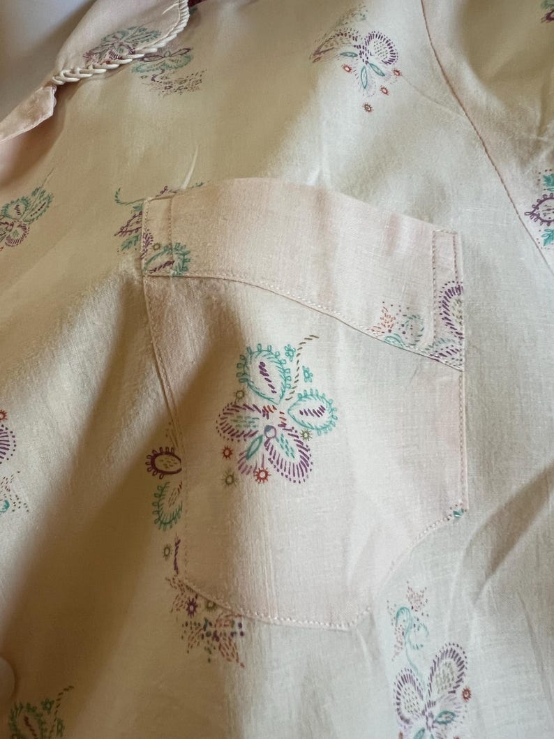 1940's 1950's Rare Vintage Soft Cotton Lounging PJ's