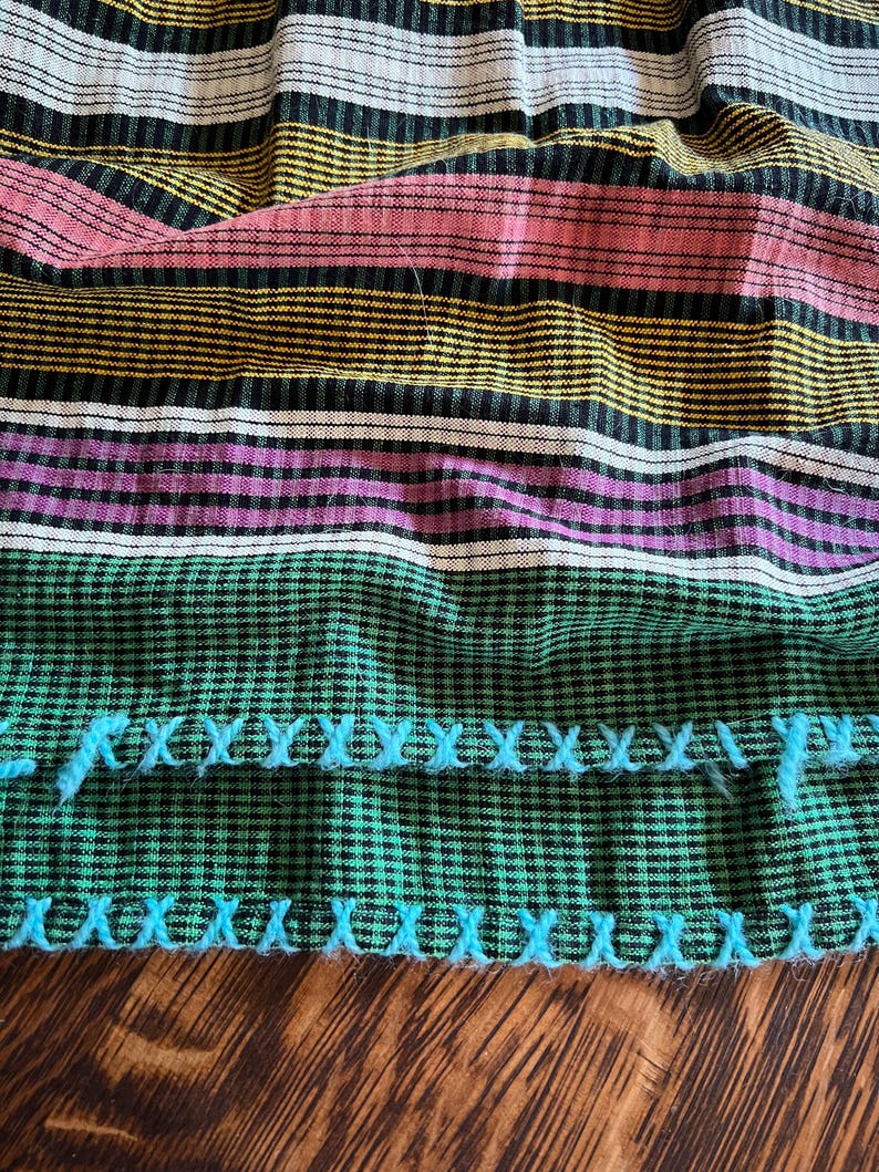 1930's 1940's Vintage Embroidered Cotton 2 piece Day Blouse with Matching Skirt Set