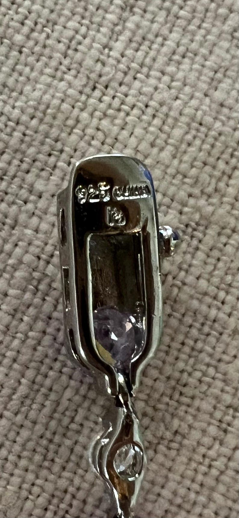 1980 Vintage Sterling Pink and White Sapphires Tennis Bracelet