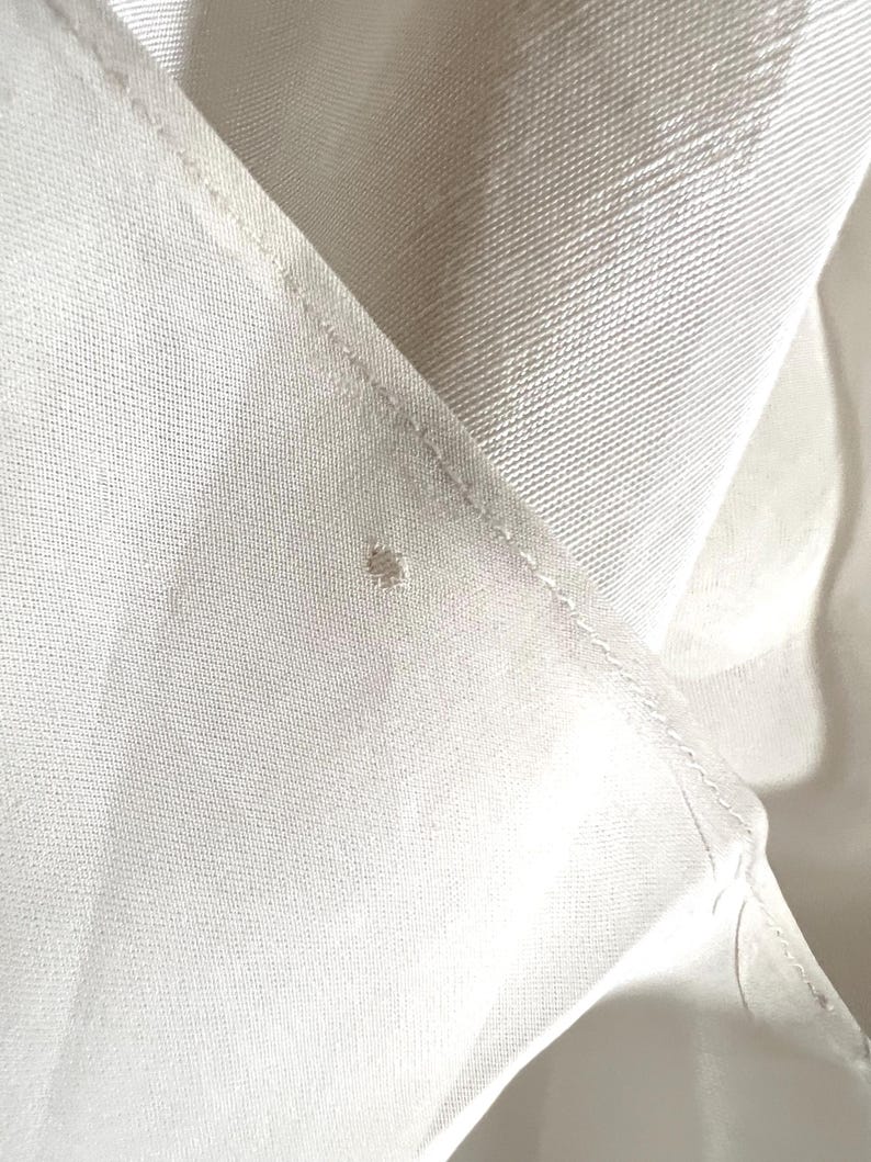 1940's Wedding Evening Flowing Gown Creamy White Chiffon Sequins Front & Back Gorgeous