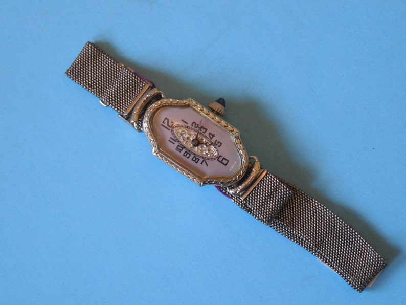 SOLD! 1900 1920 Antique Estate VTG 18K White Gold Goering Watch Lavender Face