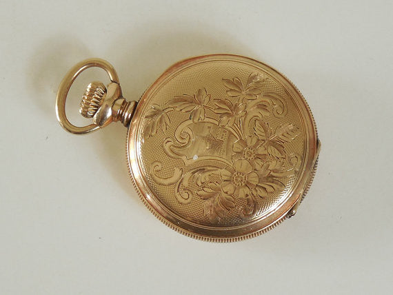 SOLD! Circa 1900 Waltham Pocket Watch Beautiful Hunter Case Antique Estate Vintage