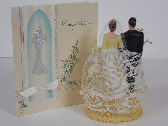 1950 Vintage Original Wedding Cake Topper Perfect