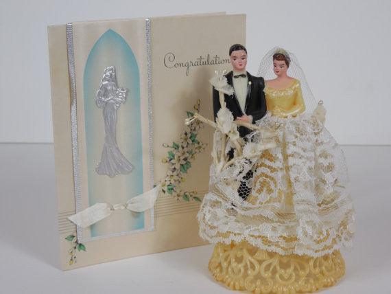 1950 Vintage Original Wedding Cake Topper Perfect