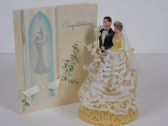 1950 Vintage Original Wedding Cake Topper Perfect
