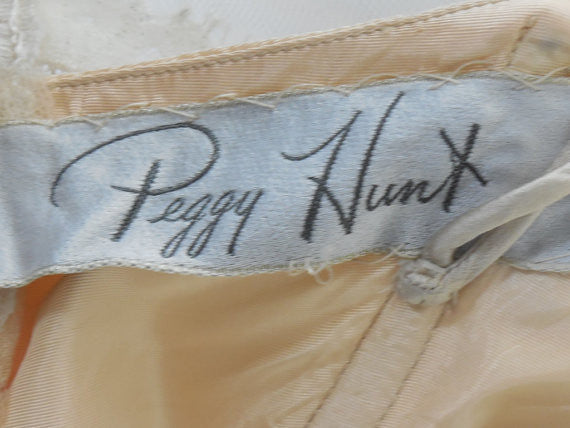 1950 Peggy Hunt Lace Shelf Bust Evening Gown Very Special