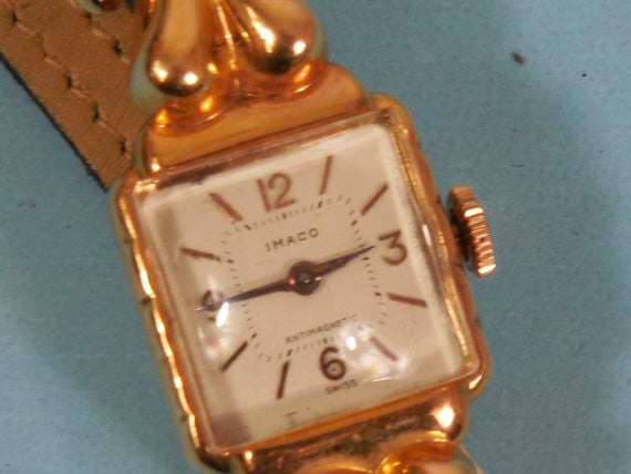SOLD! 1940 Vintage 18K Gold Estate Imaco Ladies Watch