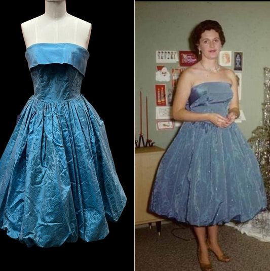 1950's Vintage Evening Cocktail Prom Bubble Dress Dead Stock Original Tags