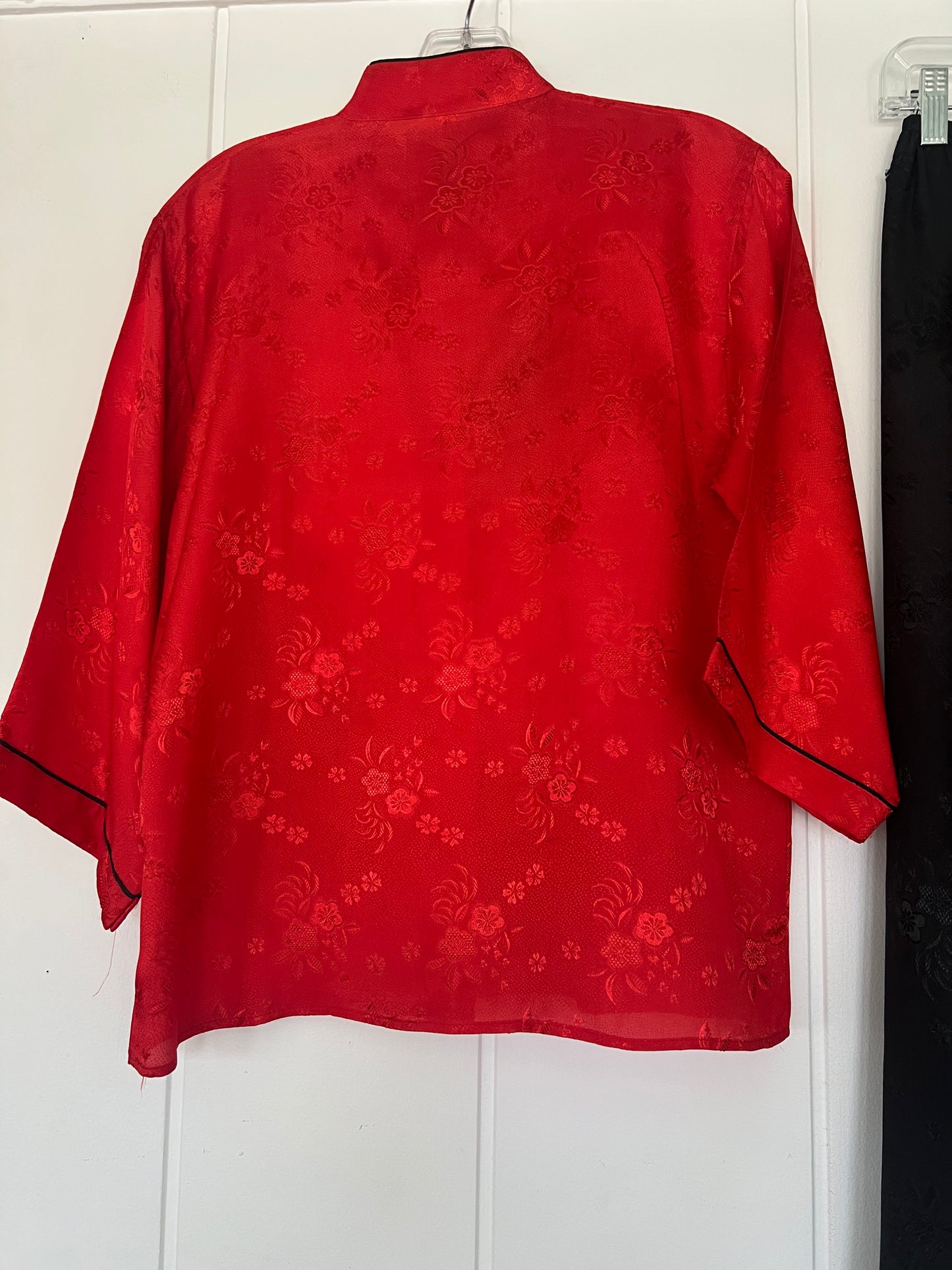 1940's Rare Vintage Two Piece Made In Japan Satin Crepe Lounging PJ's