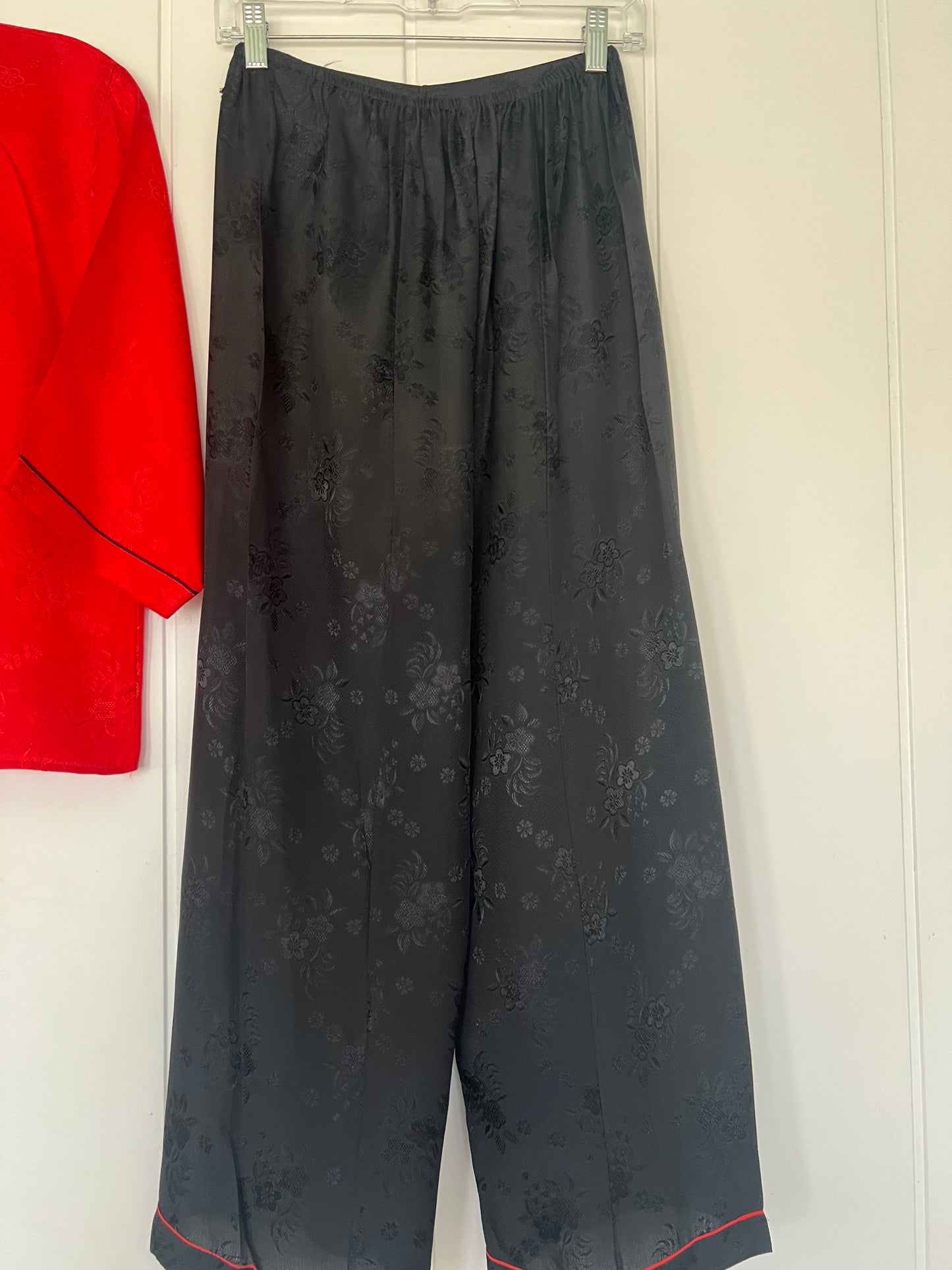 1940's Rare Vintage Two Piece Made In Japan Satin Crepe Lounging PJ's