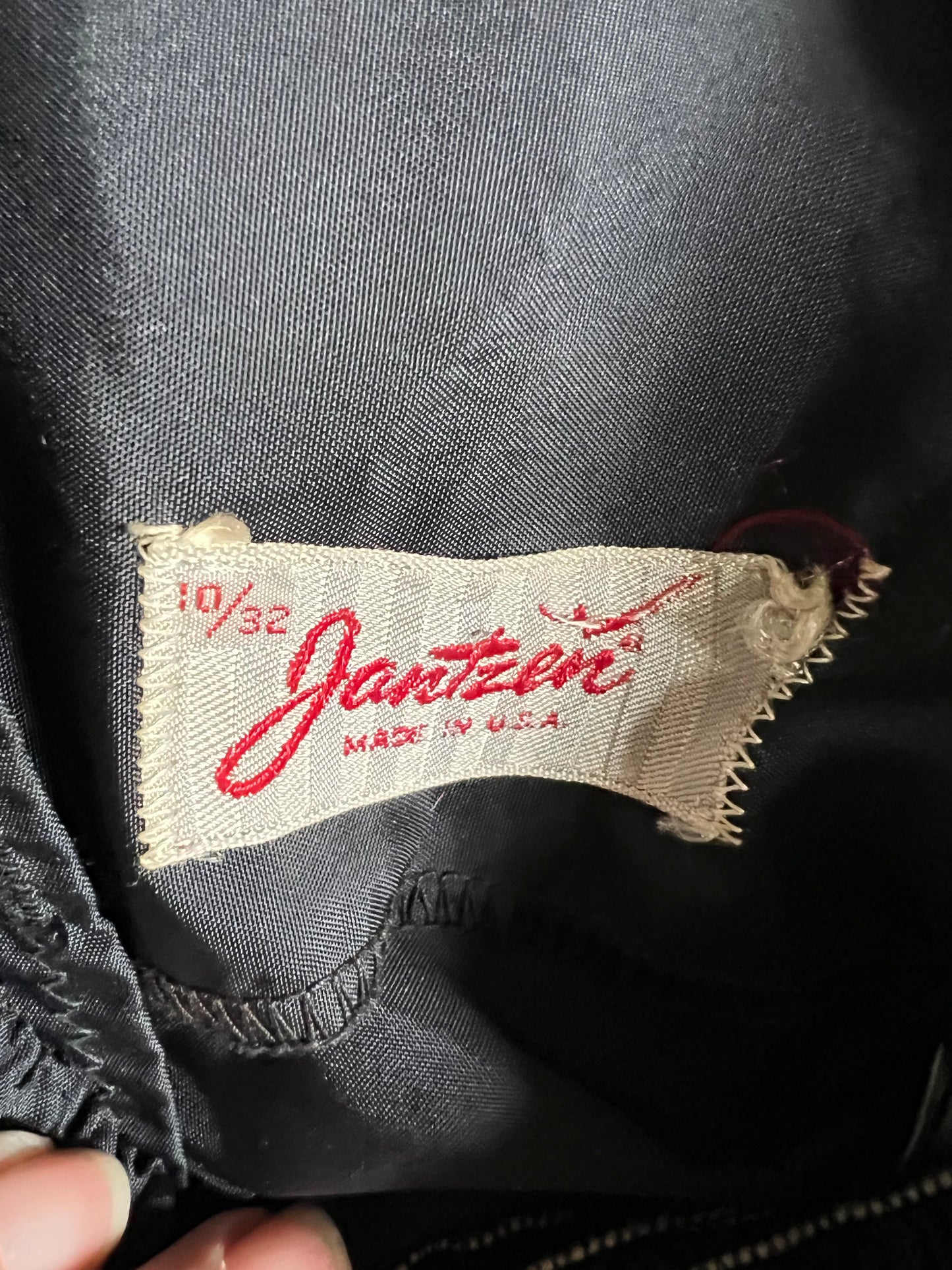 1950 Vintage Jantzen Deep Rich Black Swimsuit Dead Stock Condition
