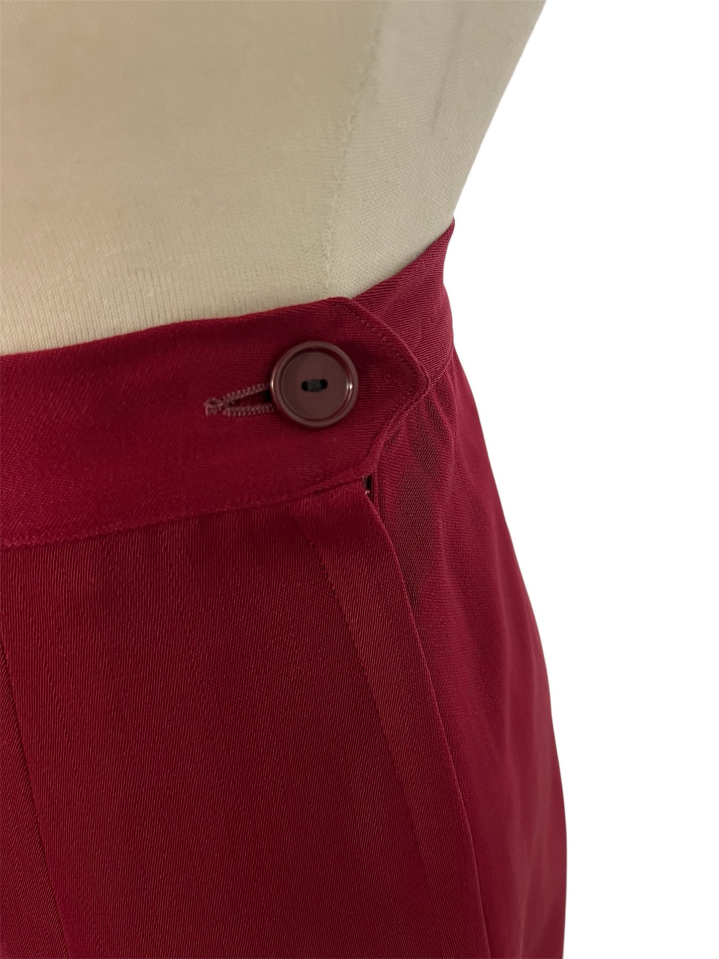 1940 Vintage Burgundy Wool Gabardine Suit Lilli Ann Style