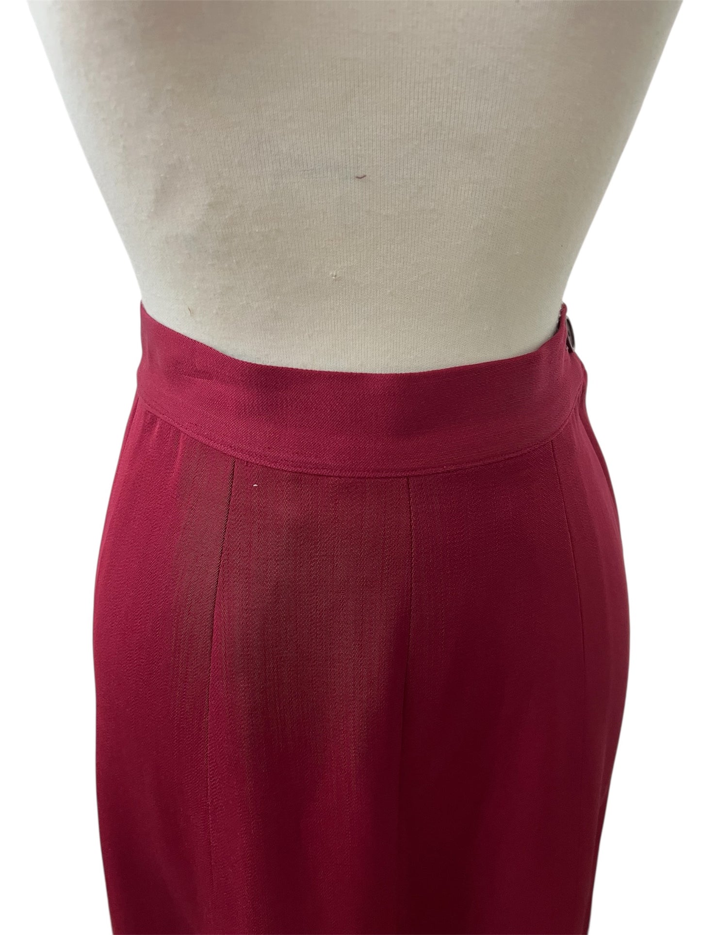 1940 Vintage Burgundy Wool Gabardine Suit Lilli Ann Style