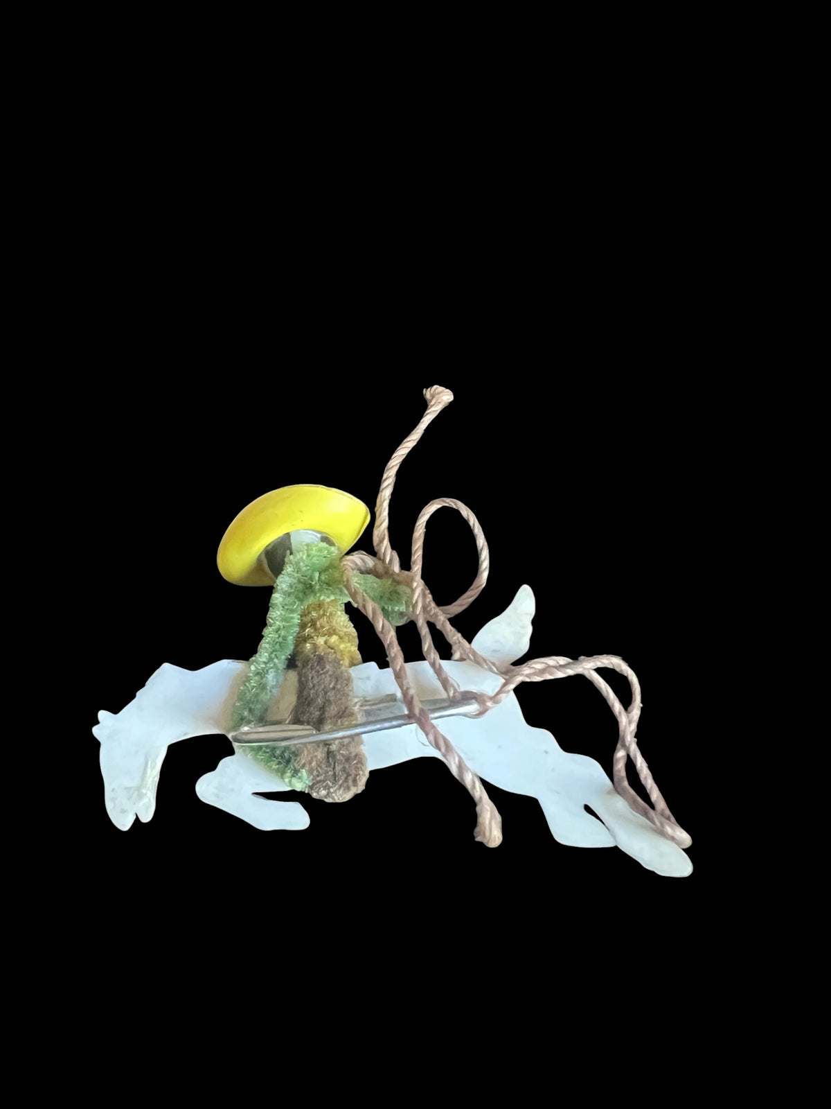 1940's Rare Novelty Cowboy On Bucking Bronco Horse Brooch Pin