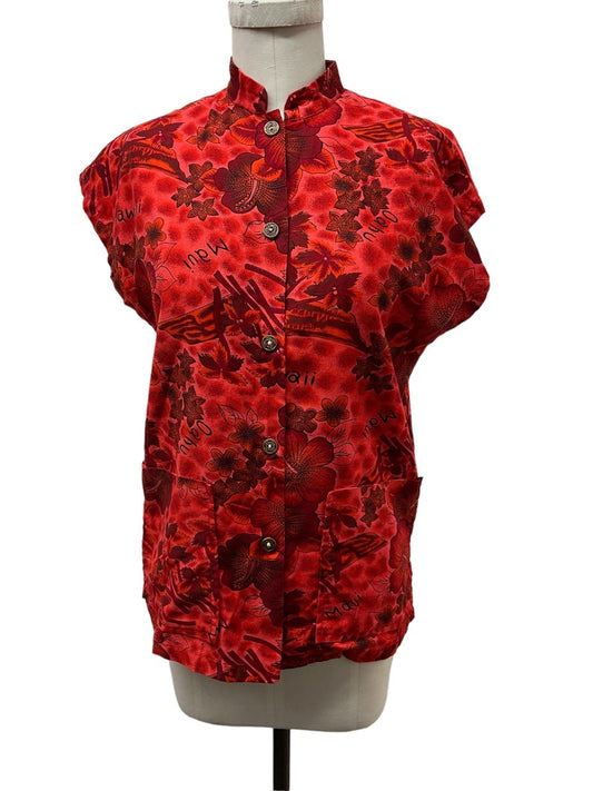 1940 1950 Vintage Royal Hawaiian Tea Timer Shirt with Patch Pockets