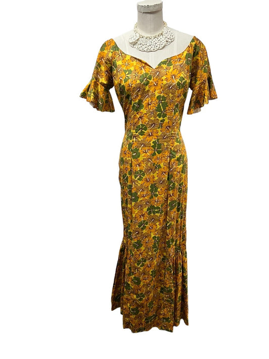 1950's Stan Hicks Made in Hawaii Mermaid Dress Perfect for Tiki Oasis