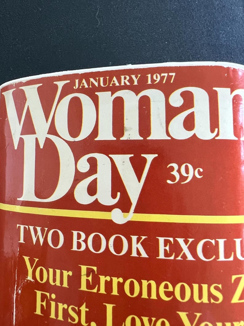 1970's Rare Vintage Woman's Day Original Magazine Clutch Purse Dated January 1977
