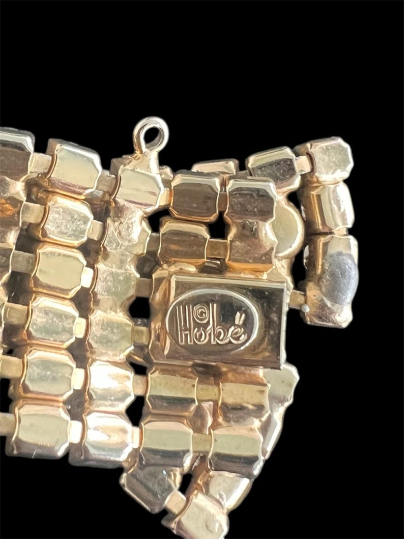 1950 Vintage Rare Hobe Bracelet and Earrings Set Gorgeous Beautiful Perfect