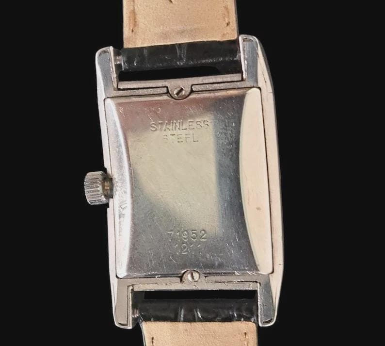 RARE Vintage 1940's Wyler Rectangular Mechanical Watch Deco Swing Classic
