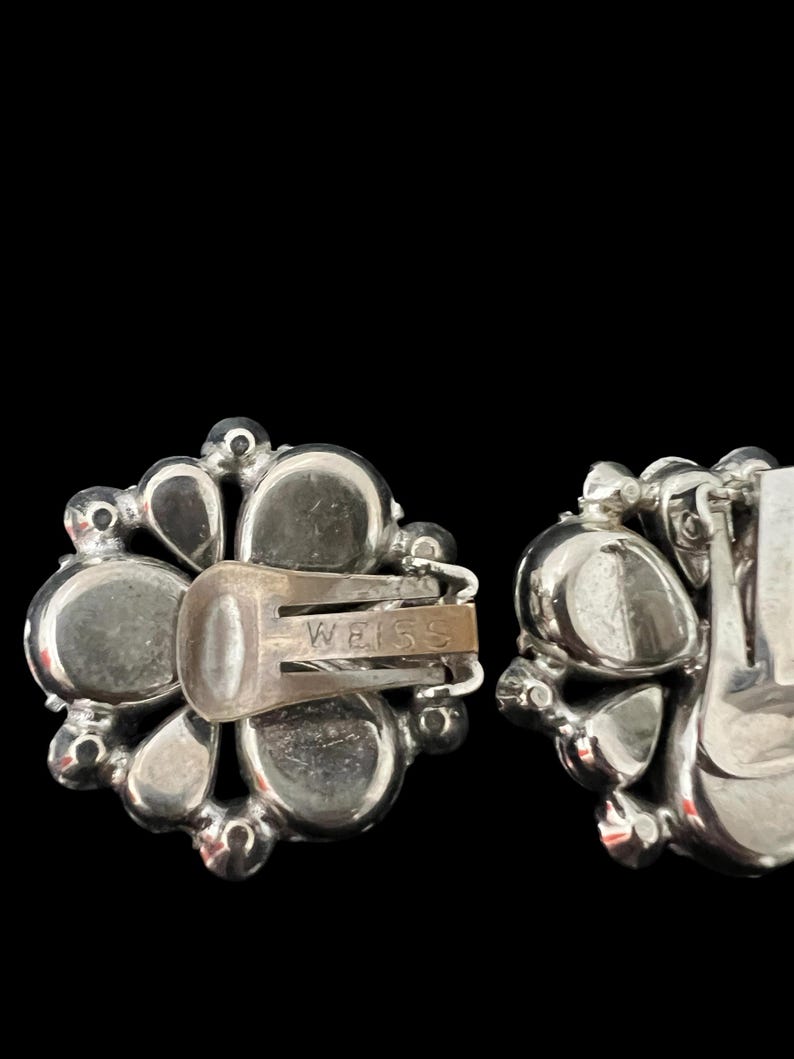 SALE!! 1950 Vintage Rare Weiss Parure Set Necklace Bracelet Earrings Brooch Set Gorgeous Beautiful Perfect