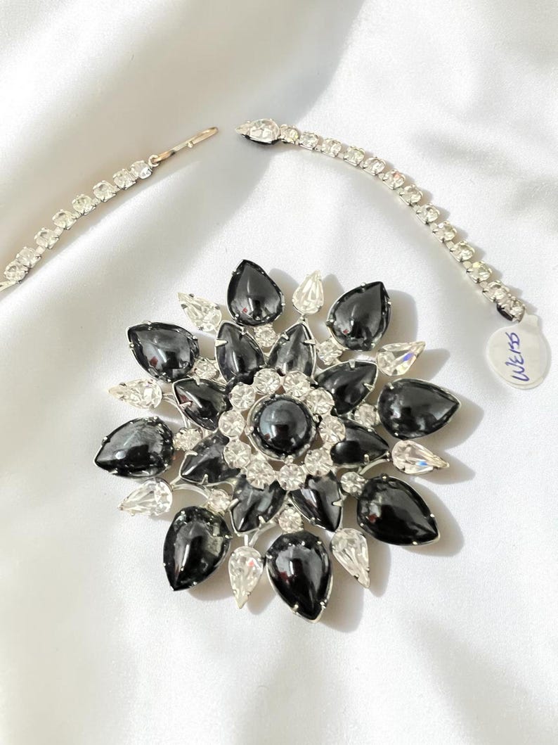 SALE!! 1950 Vintage Rare Weiss Parure Set Necklace Bracelet Earrings Brooch Set Gorgeous Beautiful Perfect