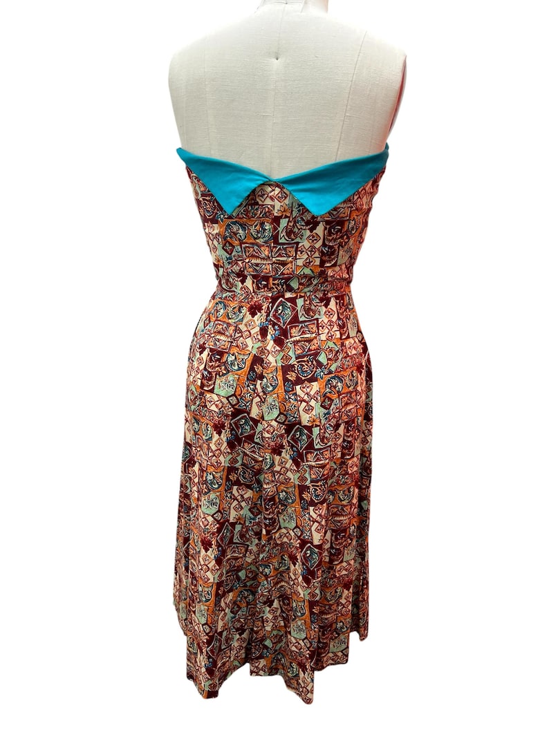 SALE!! 1950 1960 Vintage Hawaiian Print Cotton Dress with Matching Bolero Summer Dress