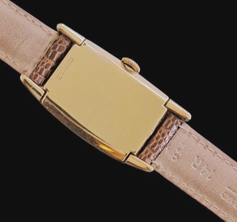 Antique Vintage 1940's Gruen Curvex 10K GF Watch Dapper Swing