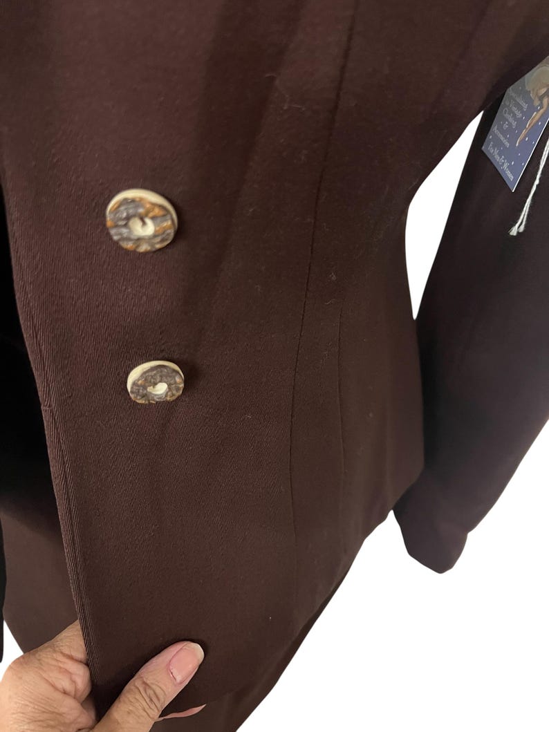 SALE!! 1940's 1950's Vintage Deep Chocolate Brown Wool Gabardine Suit Lilli Ann Style Amazing