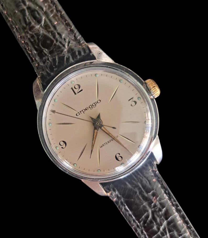 Antique Vintage 1960's Arpeggio Mechanical Men's Watch Classic Wind-up Watch
