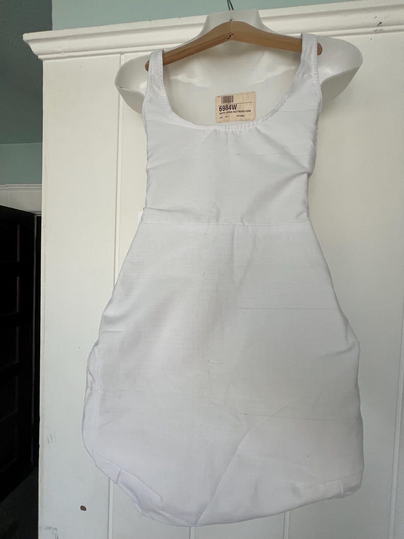 1930's 1940's One Piece Corset Girdle All White Cotton & Lace Nice Size Never Used Perfect