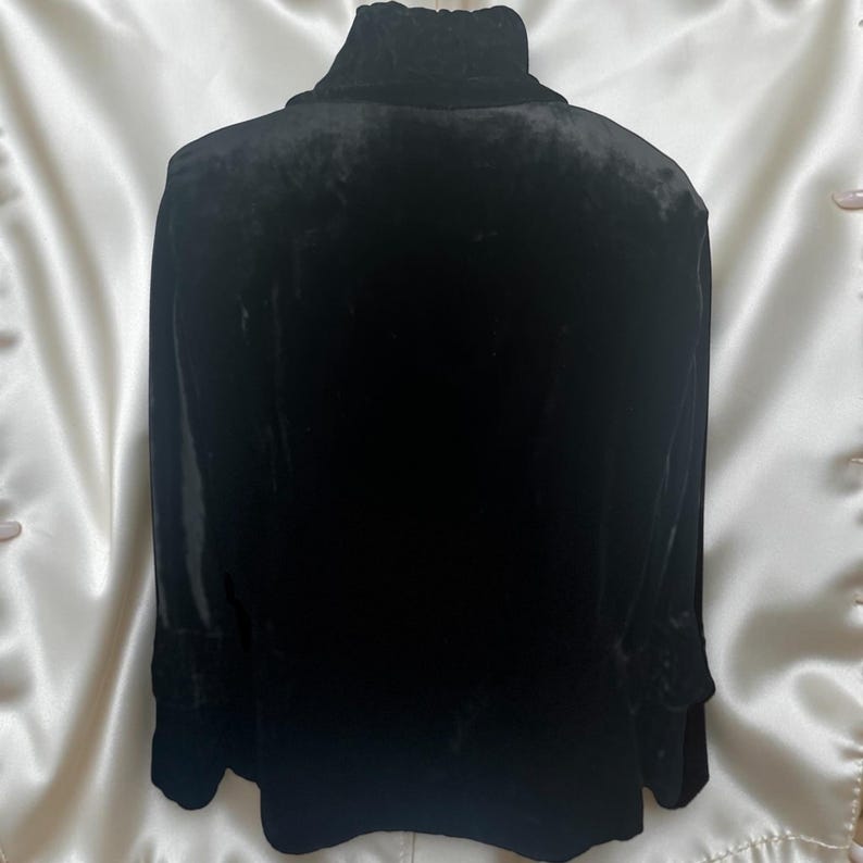 1930's Vintage Silk Velvet Ruffled Evening Jacket A Real Rare Find Fabulous Condition