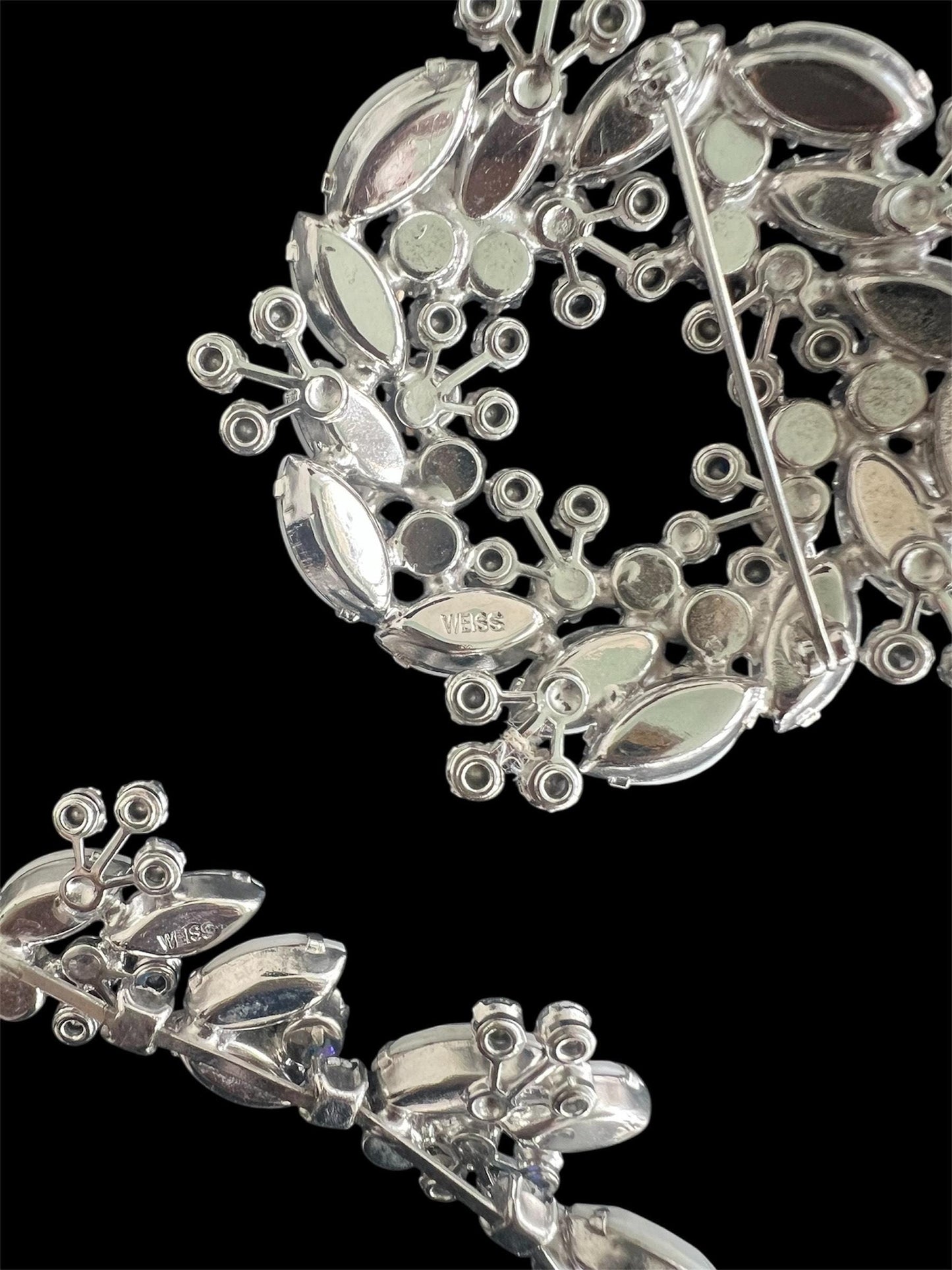 SOLD! 1950 Vintage Rare Weiss Parure Set Necklace Bracelet Earrings Brooch Set Gorgeous Beautiful Perfect