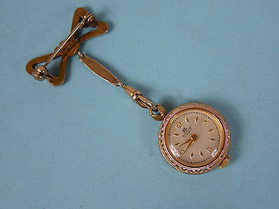 SOLD! Antique Estate Art Deco 1900 - 1930 Bucherer 17Jewels Enamel Lapel Watch